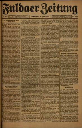 Ausgabe vom Donnerstag, den 08. Juli 1920.