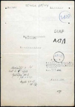 Angeklagter: Riegger, Richard (Müllermeister); Villingen *18.12.1898 in Villingen; + ? Delikt: Verbrechen gegen die Kriegswirtschaftsverordnung (Milchablieferung) Tatort: Villingen Tatzeit: 1939-1944