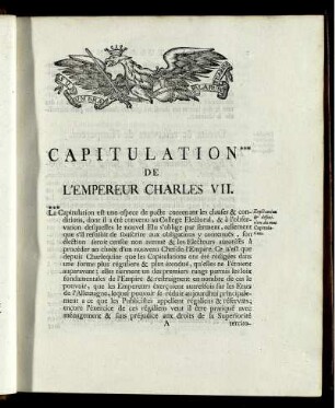 Capitulation de l'empereur Charles VII.