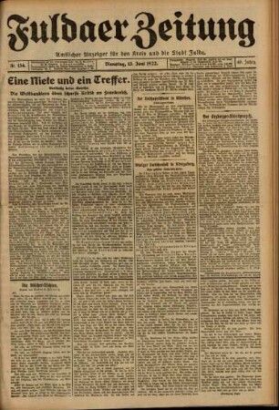 Ausgabe vom Dienstag, den 13. Juni 1922.