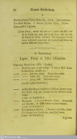 II. Abtheilung. Ligna, Fungi et Visci officinales