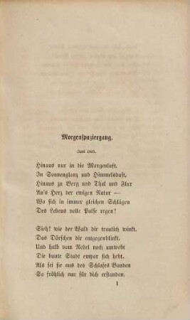 Aus einem Tagebuche : Gedichte der Gräfin Auguste von und zu Egloffstein