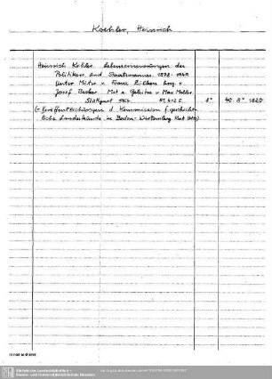 Koehler, Heinrich