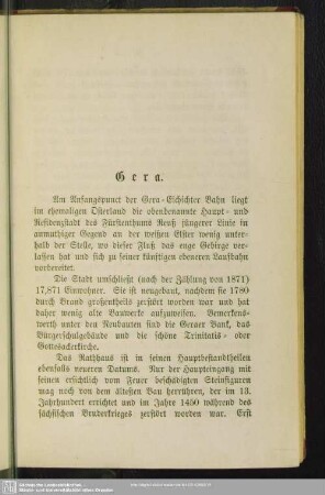 [Wanderungen von Gera bis Schwarzburg]
