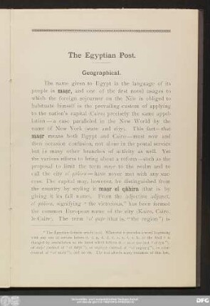 The Egyptian Post.