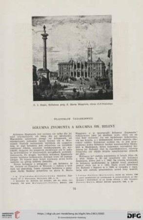 Kolumna Zygmunta a kolumna św. Heleny