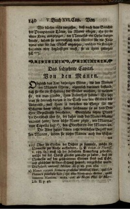 Das sechszehnte Capitel. Von den Manen