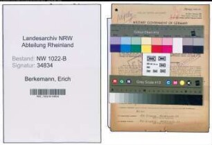 Entnazifizierung Erich Berkemann , geb. 11.10.1919 ()