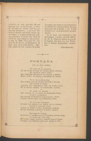 Portada : (De un libro inédito)