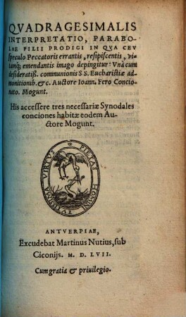 Quadragesimalis interpretatio parabolae filii prodigi