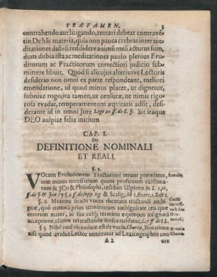 Cap. I. De Definitione Nominali Et Reali.