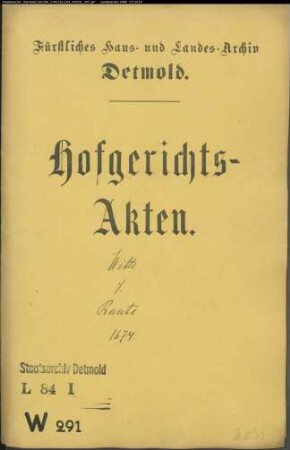 Witte, Johann Bernhard zu Blomberg gegen Fritz Runte - Beleidigung