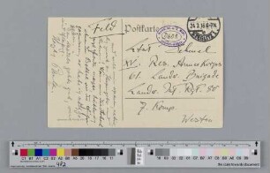 Postkarte an Richard Dehmel