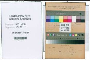 Entnazifizierung Peter Theissen , geb. 09.03.1887 (Angestellter)