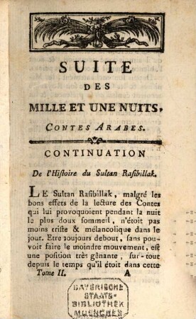 Nouvelle Suite Des Mille Et Une Nuits : Contes Arabes. 2