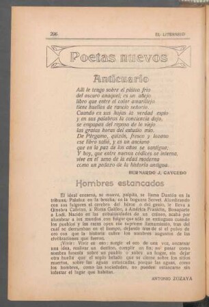 Anticuario : Poetas nuevos