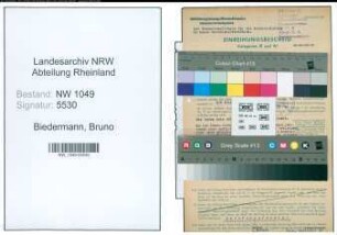 Entnazifizierung Bruno Biedermann , geb. 23.09.1904 ()