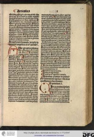 Ave gratia plena... Luce i. Tres salutationes ceteris celebriores in evangelio reperimus, prima Gabrielis videlicet ista Ave gratia plena.