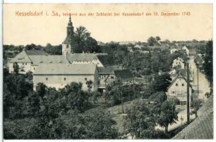 Kesselsdorf. Blick auf Kesselsdorf