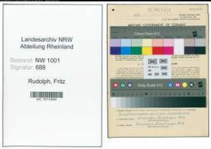 Entnazifizierung Fritz Rudolph, geb. 25.08.1901 (Schlosser)