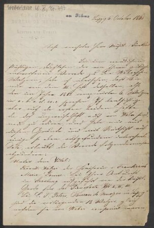Brief an Friedrich Wilhelm Jähns : 06.10.1863