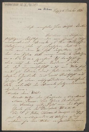 Brief an Friedrich Wilhelm Jähns : 06.10.1863