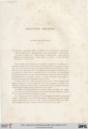 Chapitre premier: La Peste de Saint-Roch