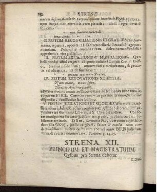 Strena XII.Principum Et Magistratuum