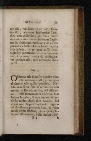 Sect. 7. [De Religionum dissidiis , & controversiis.]