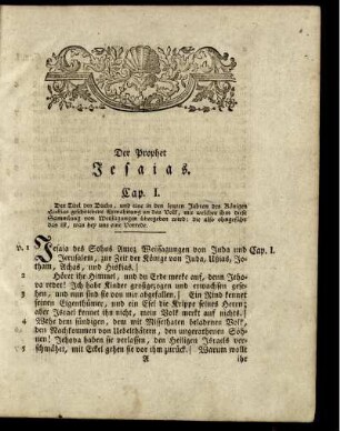 Der Prophet Jesaias.