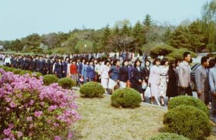 Besucher des Geburtsorts von Kim Il Sung