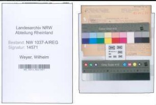 Entnazifizierung Wilhelm Weyer , geb. 23.09.1906 ()