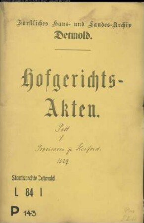 Pott, Johanns Frau Katharine Barkhausen gegen Provisoren der armen Studenten zu Herford - Schuldforderung