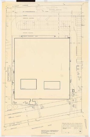Grünanlage WAM Osterhof KG, Berlin-Spandau: Lageplan mit Gartenplan 1:200
