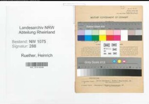 Entnazifizierung Heinrich Ruether , geb. 11.11.1893 (Rektor)