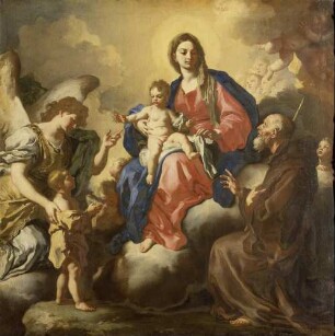 Maria mit dem Kind und dem heiligen Franziskus von Paola