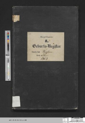 Geburtsregister Booßen 1903