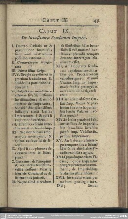 Caput IX. De Investitura Feudorum Imperii