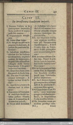 Caput IX. De Investitura Feudorum Imperii