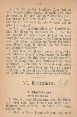 VI. Wanderlieder