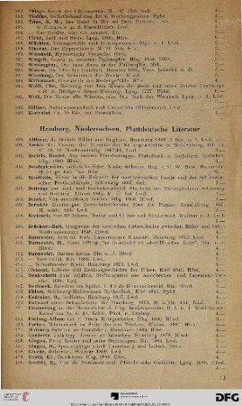 Hamburg, Niedersachsen, Plattdeutsche Literatur (Nr. 400-499)