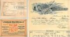 Rechnungen, Briefbögen, Postkarten u.ä. von Heilbronner Firmen mit typografischer Gestaltung Anfangsbuchstabe I, J, K, L