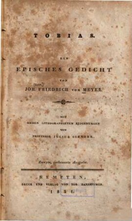 Tobias : Ein Episches Gedicht