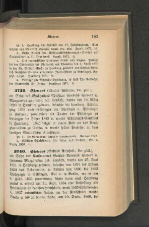 3740. Sievers (Gottlob Reinhold, Dr. phil.)