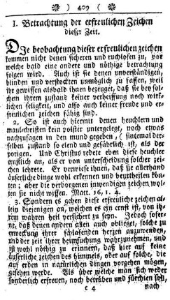 I. Betrachtung der erfreulichen Zeichen dieser Zeit.