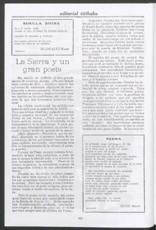 La Sierra y un gran poeta
