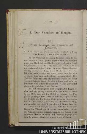 §. 11. Von der Behandlung des Weinstocks auf Weinbergen.