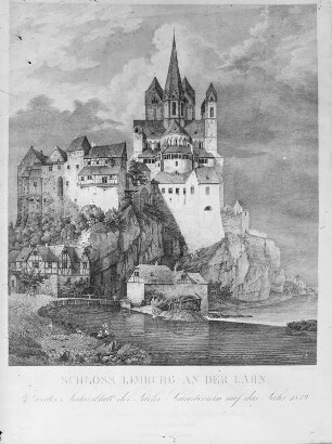 Schloss Limburg an der Lahn und Dom, Stahlstich