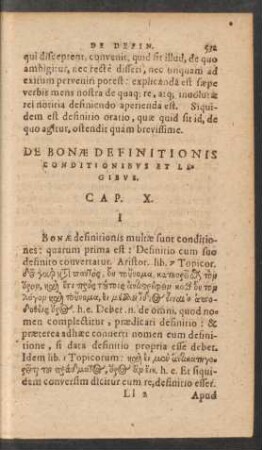 De Bonae Definitionis Conditionibus Et Legibus. Cap. X.