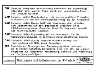 Abkürzungen und Erläuterungen der C-Technik